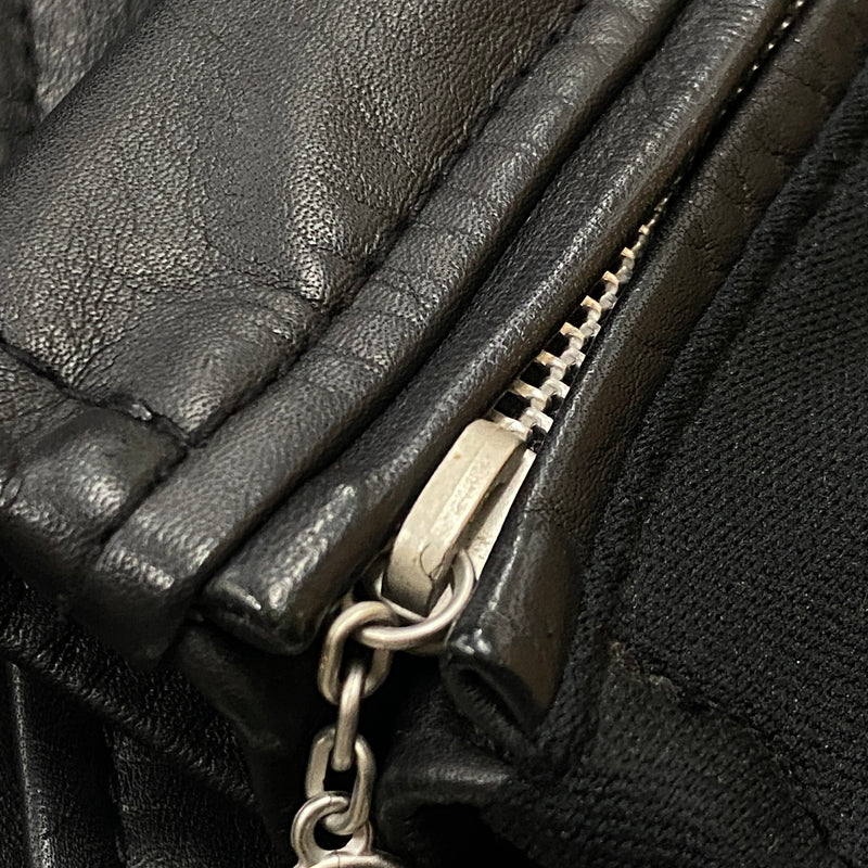 【中古品】【メンズ】 AVIREX アヴィレックス COW LEATHER RIDERS JACKET カウレザー ライダース ジャケット アウター 145-260906-sa-01-teih サイズ：L カラー：ブラック 万代Net店