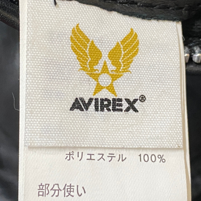 【中古品】【メンズ】 AVIREX アヴィレックス COW LEATHER RIDERS JACKET カウレザー ライダース ジャケット アウター 145-260906-sa-01-teih サイズ：L カラー：ブラック 万代Net店