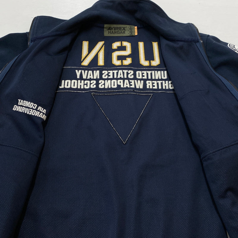 【中古品】【メンズ】 AVIREX アヴィレックス COTTON JACKET コットン ジャケット アウター 145-260906-sa-08-teih サイズ：M カラー：ネイビー 万代Net店