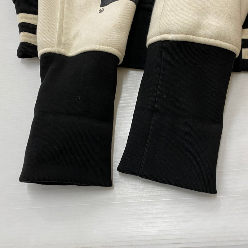 【中古品】【メンズ】 VANSON バンソン × TOM&JERRY トムアンドジェリー 別注コラボ STADIUM JUMPER スタジアム ジャンパー アウター スタジャン 145-260906-sa-09-teih サイズ：L カラー：ブラック 万代Net店