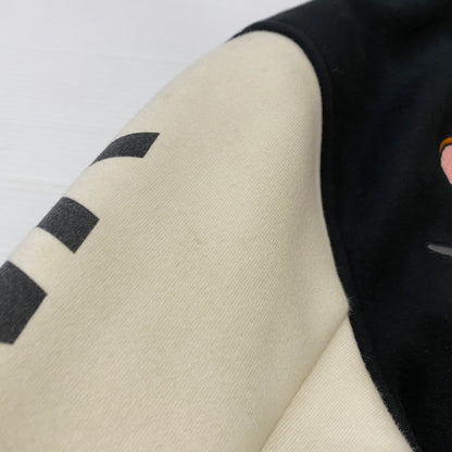 【中古品】【メンズ】 VANSON バンソン × TOM&JERRY トムアンドジェリー 別注コラボ STADIUM JUMPER スタジアム ジャンパー アウター スタジャン 145-260906-sa-09-teih サイズ：L カラー：ブラック 万代Net店