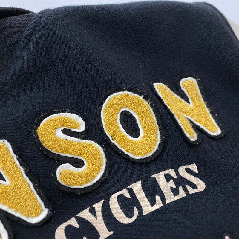 【中古品】【メンズ】 VANSON バンソン × TOM&JERRY トムアンドジェリー 別注コラボ STADIUM JUMPER スタジアム ジャンパー アウター スタジャン 145-260906-sa-09-teih サイズ：L カラー：ブラック 万代Net店