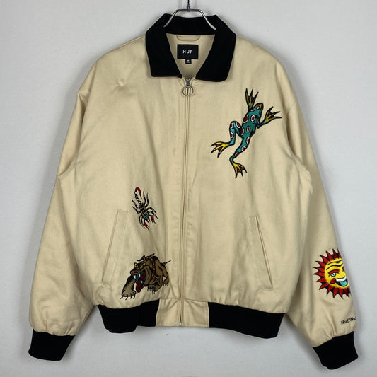 【中古品】【メンズ】 HUF ハフ BLEDSOE WORK JACKET JK00449 ブレッドソー ワーク ジャケット アウター 142-260906-sa-12-teih サイズ：M カラー：ベージュ 万代Net店