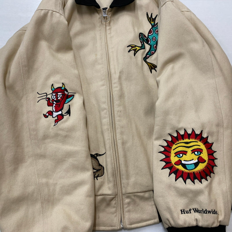 【中古品】【メンズ】 HUF ハフ BLEDSOE WORK JACKET JK00449 ブレッドソー ワーク ジャケット アウター 142-260906-sa-12-teih サイズ：M カラー：ベージュ 万代Net店