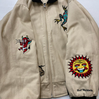 【中古品】【メンズ】 HUF ハフ BLEDSOE WORK JACKET JK00449 ブレッドソー ワーク ジャケット アウター 142-260906-sa-12-teih サイズ：M カラー：ベージュ 万代Net店