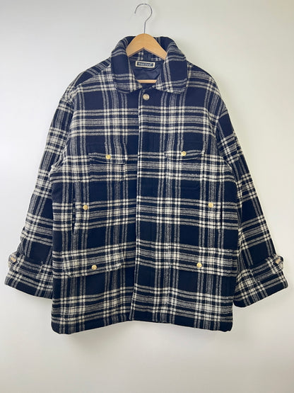 【中古品】【メンズ】 AMISH FARM アーミッシュファーム QUILTING LINER WOOL JACKET ウールジャケット アウター 147-260924-AS-18-hon サイズ：L カラー：ブラック/ホワイト 万代Net店