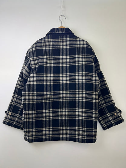 【中古品】【メンズ】 AMISH FARM アーミッシュファーム QUILTING LINER WOOL JACKET ウールジャケット アウター 147-260924-AS-18-hon サイズ：L カラー：ブラック/ホワイト 万代Net店