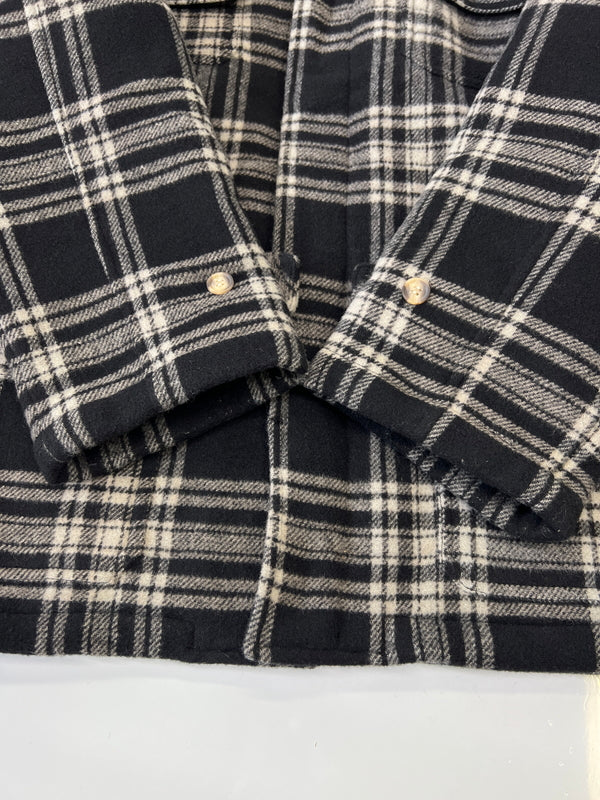 【中古品】【メンズ】 AMISH FARM アーミッシュファーム QUILTING LINER WOOL JACKET ウールジャケット アウター 147-260924-AS-18-hon サイズ：L カラー：ブラック/ホワイト 万代Net店
