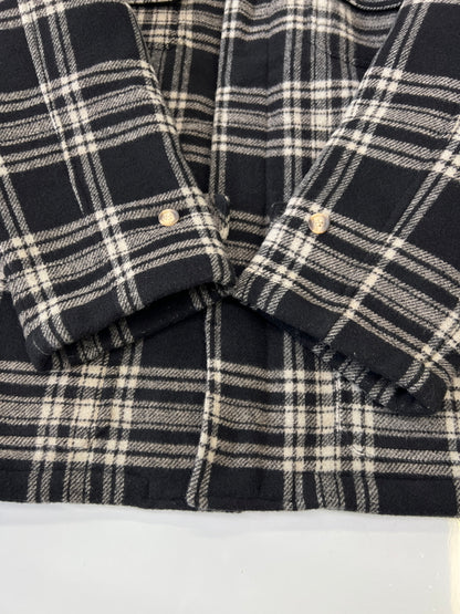 【中古品】【メンズ】 AMISH FARM アーミッシュファーム QUILTING LINER WOOL JACKET ウールジャケット アウター 147-260924-AS-18-hon サイズ：L カラー：ブラック/ホワイト 万代Net店