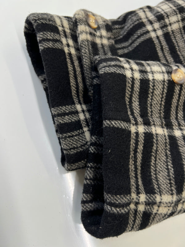 【中古品】【メンズ】 AMISH FARM アーミッシュファーム QUILTING LINER WOOL JACKET ウールジャケット アウター 147-260924-AS-18-hon サイズ：L カラー：ブラック/ホワイト 万代Net店