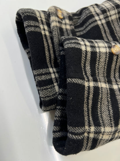 【中古品】【メンズ】 AMISH FARM アーミッシュファーム QUILTING LINER WOOL JACKET ウールジャケット アウター 147-260924-AS-18-hon サイズ：L カラー：ブラック/ホワイト 万代Net店