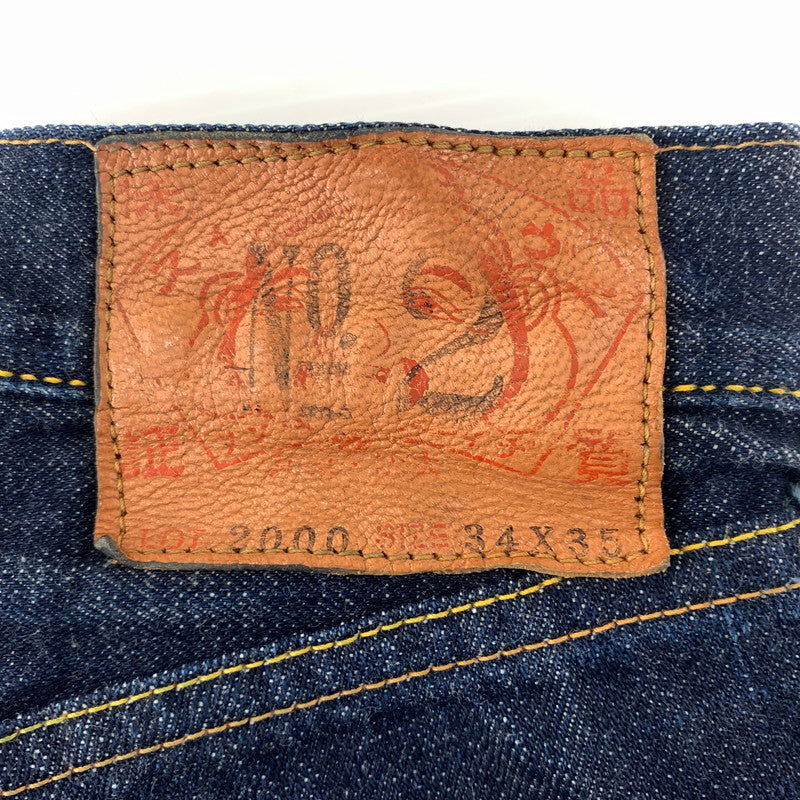 【中古品】【メンズ】 EVISU エヴィス NO.2 DENIM PANTS LOT2000 デニムパンツ ボトムス ジーンズ ピンクカモメ 156-260905-ko-07-teih サイズ：34 カラー：インディゴ 万代Net店