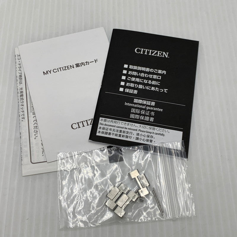 【中古品】【メンズ】 CITIZEN シチズン ECO DRIVE E820-S083460 エコドライブ クロノグラフデイト 腕時計 197-260909-ko-12-teih カラー：シルバー/ブラック 万代Net店