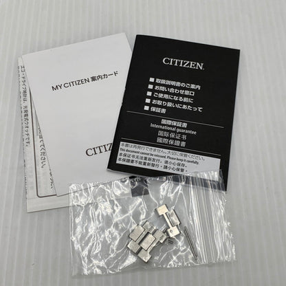 【中古品】【メンズ】 CITIZEN シチズン ECO DRIVE E820-S083460 エコドライブ クロノグラフデイト 腕時計 197-260909-ko-12-teih カラー：シルバー/ブラック 万代Net店
