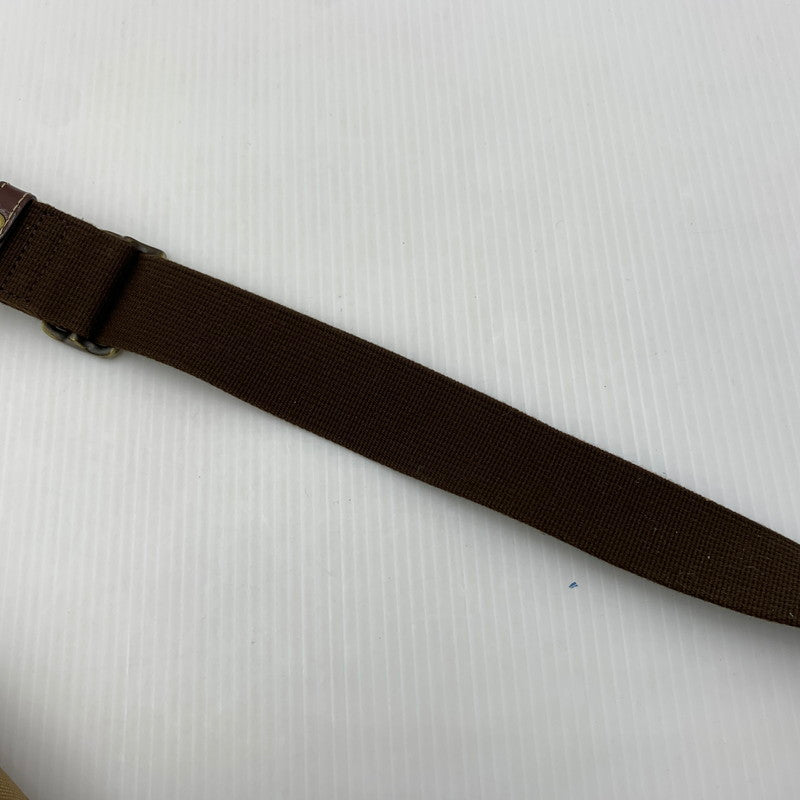 【中古品】【メンズ】 HUNTING WORLD ハンティングワールド サファリ ワッペン ショルダーバッグ カバン メッセンジャーバッグ 188-260914-ko-09-teih カラー：ブラウン系 万代Net店