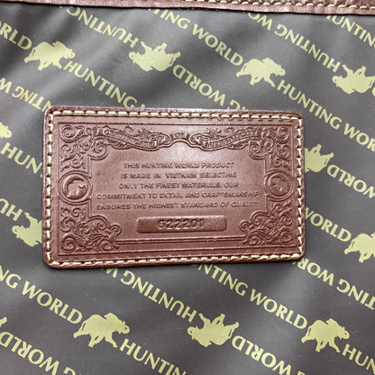 【中古品】【メンズ】 HUNTING WORLD ハンティングワールド サファリ ワッペン ショルダーバッグ カバン メッセンジャーバッグ 188-260914-ko-09-teih カラー：ブラウン系 万代Net店