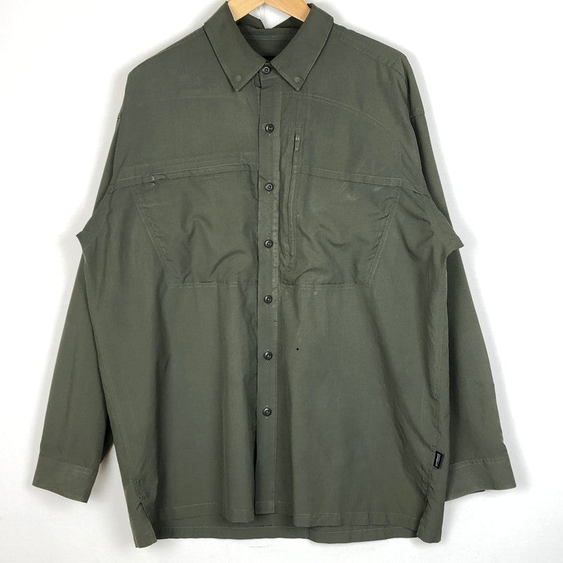 【中古品】【メンズ】 PATAGONIA パタゴニア SOL PATROL SHIRT ソル パトロール シャツ 長袖 トップス 144-260909-sa-08-teih サイズ：L カラー：カーキ 万代Net店