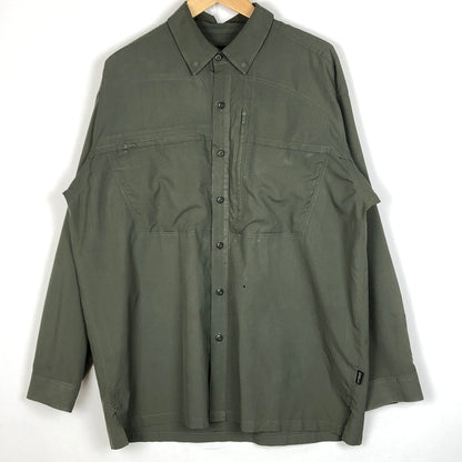 【中古品】【メンズ】 PATAGONIA パタゴニア SOL PATROL SHIRT ソル パトロール シャツ 長袖 トップス 144-260909-sa-08-teih サイズ：L カラー：カーキ 万代Net店