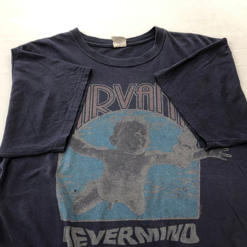 【中古品】【メンズ】 ANVIL アンビル 2011 NIRVANA NEVERMIND TEE 2011年 ニルヴァーナ ネヴァーマインド Tシャツ 半袖 トップス 145-260909-sa-01-teih サイズ：L カラー：ネイビー 万代Net店