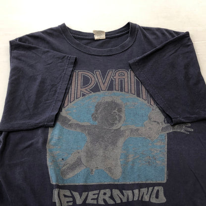 【中古品】【メンズ】 ANVIL アンビル 2011 NIRVANA NEVERMIND TEE 2011年 ニルヴァーナ ネヴァーマインド Tシャツ 半袖 トップス 145-260909-sa-01-teih サイズ：L カラー：ネイビー 万代Net店