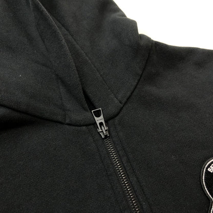 【中古品】【メンズ】 MONCLER モンクレール EMBOSS LOGO PATCH FULLZIP PARKER K20918G00023 89AZU エンボス ロゴ パッチ フルジップ パーカー 長袖 トップス 141-260909-sa-04-teih サイズ：L カラー：ブラック 万代Net店