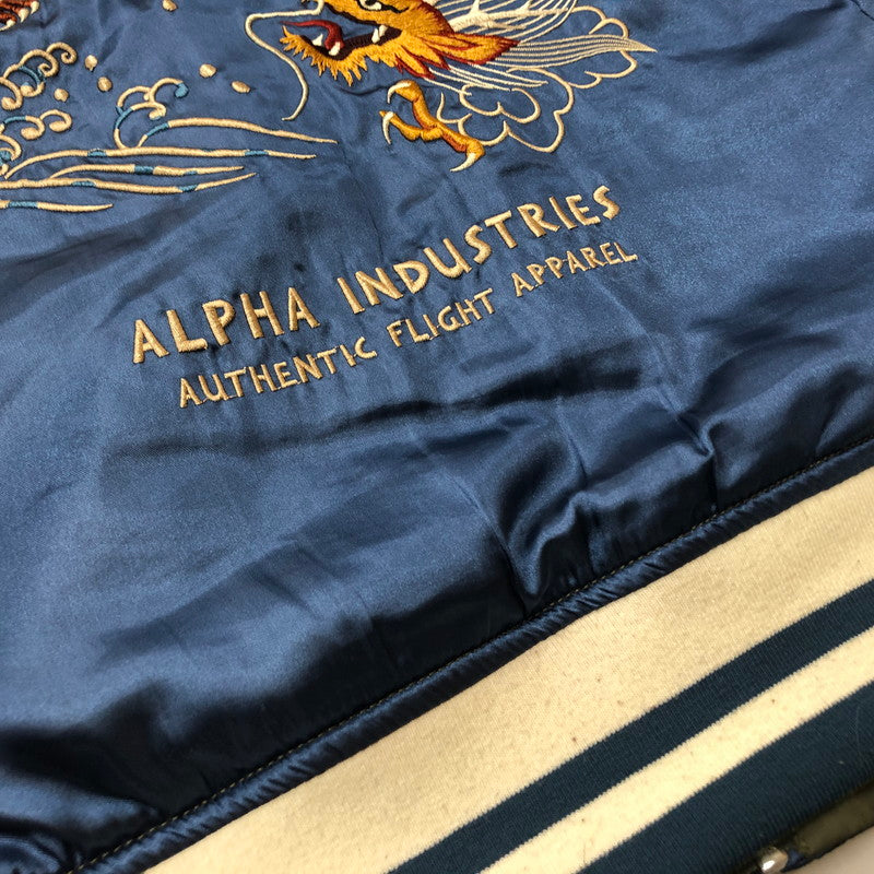 【中古品】【メンズ】 ALPHA INDUSTRIES アルファ インダストリーズ SOUVENIR JACKET REVERSE MA-1 TA1173-042 スーベニア ジャケット リーバイス エムエーワン アウター リバーシブル 145-260909-sa-07-teih サイズ：S カラー：ブルー 万代Net店