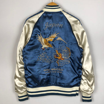 【中古品】【メンズ】 ALPHA INDUSTRIES アルファ インダストリーズ SOUVENIR JACKET REVERSE MA-1 TA1173-042 スーベニア ジャケット リーバイス エムエーワン アウター リバーシブル 145-260909-sa-07-teih サイズ：S カラー：ブルー 万代Net店