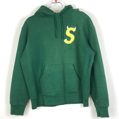 【現状渡し品】【メンズ】 SUPREME シュプリーム 22AW S LOGO HOODED SWEATSHIRT 2022年秋冬 ロゴ フーディー スウェット シャツ 長袖 トップス プルーオーバー パーカー 149-260909-sa-05-teih サイズ：S カラー：グリーン 万代Net店