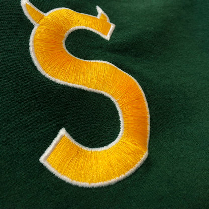 【現状渡し品】【メンズ】 SUPREME シュプリーム 22AW S LOGO HOODED SWEATSHIRT 2022年秋冬 ロゴ フーディー スウェット シャツ 長袖 トップス プルーオーバー パーカー 149-260909-sa-05-teih サイズ：S カラー：グリーン 万代Net店