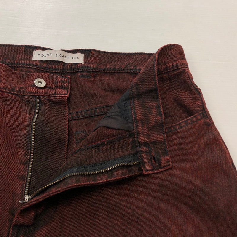 【中古品】【メンズ】 POLAR SKATE CO ポーラー スケート カンパニー BIG BOY BUGGY DENIM ビッグボーイ バギー デニム ボトムス ジーンズ 153-260909-sa-13-teih サイズ：L カラー：ブラウン 万代Net店