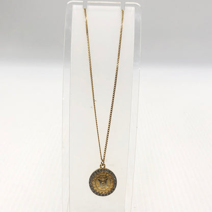 【中古品】【メンズ】 CELINE セリーヌ TTRIOMPHE RHINE STONE NECKLACE SCA4293 トリオンフ ライン ストーン ネックレス アクセサリー 182-260907-sa-07-teih カラー：ゴールド 万代Net店