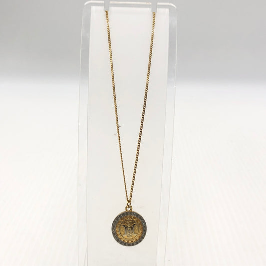 【中古品】【メンズ】 CELINE セリーヌ TTRIOMPHE RHINE STONE NECKLACE SCA4293 トリオンフ ライン ストーン ネックレス アクセサリー 182-260907-sa-07-teih カラー：ゴールド 万代Net店