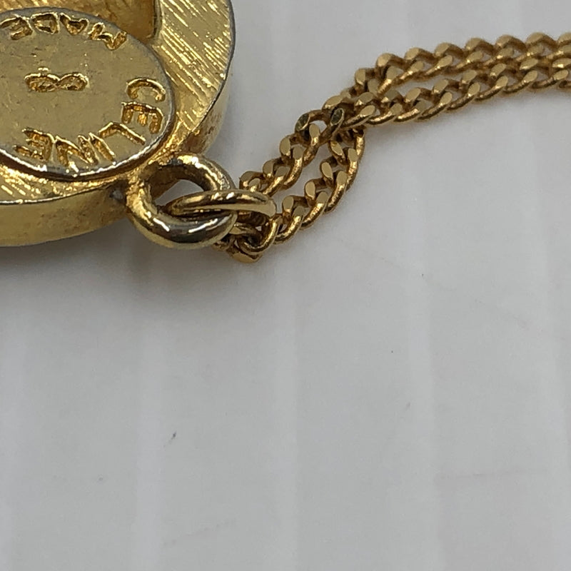 【中古品】【メンズ】 CELINE セリーヌ TTRIOMPHE RHINE STONE NECKLACE SCA4293 トリオンフ ライン ストーン ネックレス アクセサリー 182-260907-sa-07-teih カラー：ゴールド 万代Net店