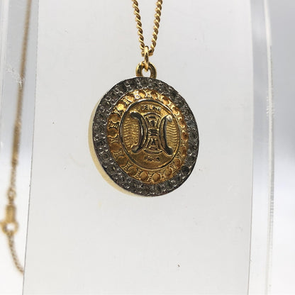 【中古品】【メンズ】 CELINE セリーヌ TTRIOMPHE RHINE STONE NECKLACE SCA4293 トリオンフ ライン ストーン ネックレス アクセサリー 182-260907-sa-07-teih カラー：ゴールド 万代Net店