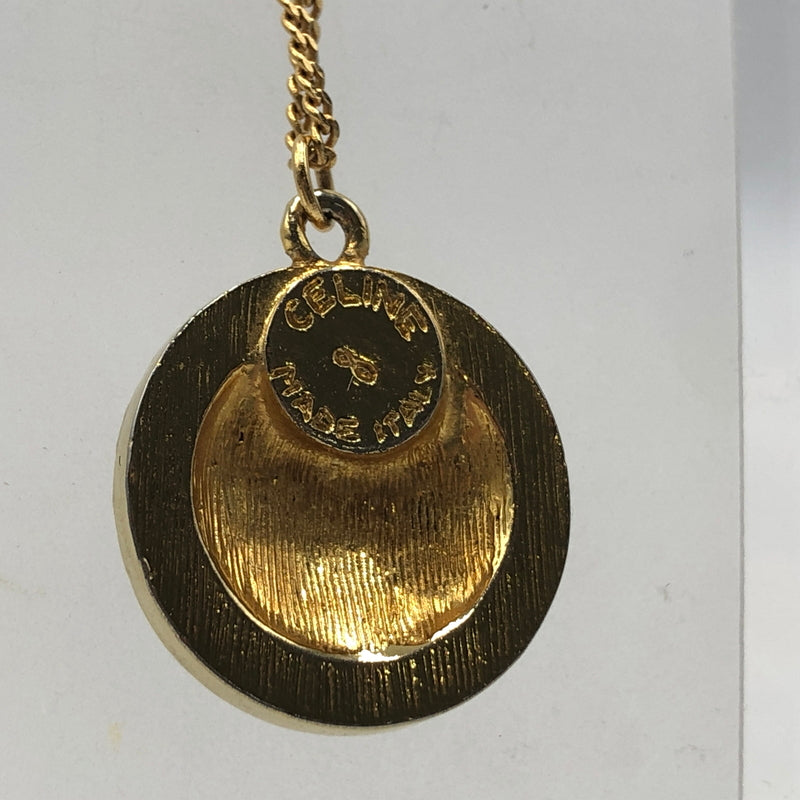 【中古品】【メンズ】 CELINE セリーヌ TTRIOMPHE RHINE STONE NECKLACE SCA4293 トリオンフ ライン ストーン ネックレス アクセサリー 182-260907-sa-07-teih カラー：ゴールド 万代Net店