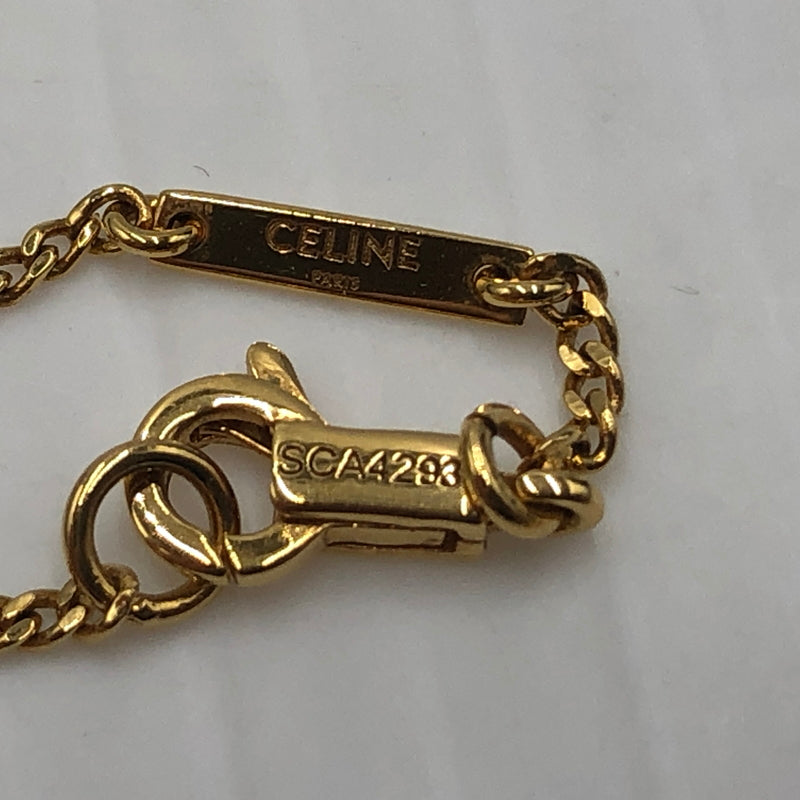 【中古品】【メンズ】 CELINE セリーヌ TTRIOMPHE RHINE STONE NECKLACE SCA4293 トリオンフ ライン ストーン ネックレス アクセサリー 182-260907-sa-07-teih カラー：ゴールド 万代Net店
