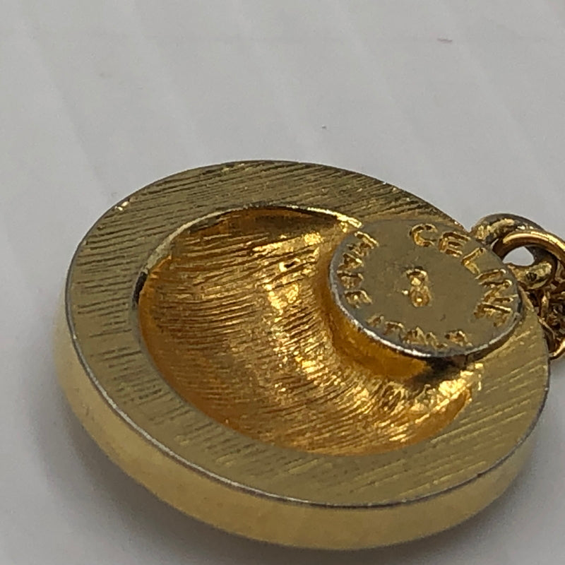 【中古品】【メンズ】 CELINE セリーヌ TTRIOMPHE RHINE STONE NECKLACE SCA4293 トリオンフ ライン ストーン ネックレス アクセサリー 182-260907-sa-07-teih カラー：ゴールド 万代Net店