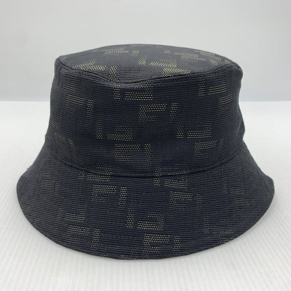 【中古品】【メンズ】 FENDI フェンディ BUCKET HAT バケット ハット ズッカ柄 帽子 183-260915-sa-18-teih サイズ：M カラー：ブラック 万代Net店