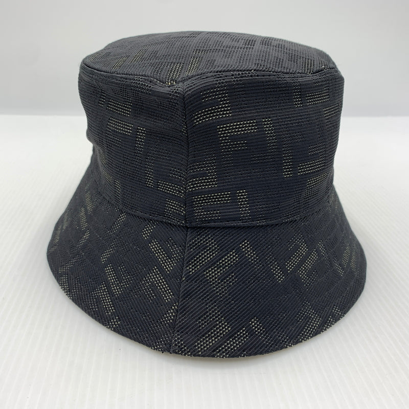 【中古品】【メンズ】 FENDI フェンディ BUCKET HAT バケット ハット ズッカ柄 帽子 183-260915-sa-18-teih サイズ：M カラー：ブラック 万代Net店