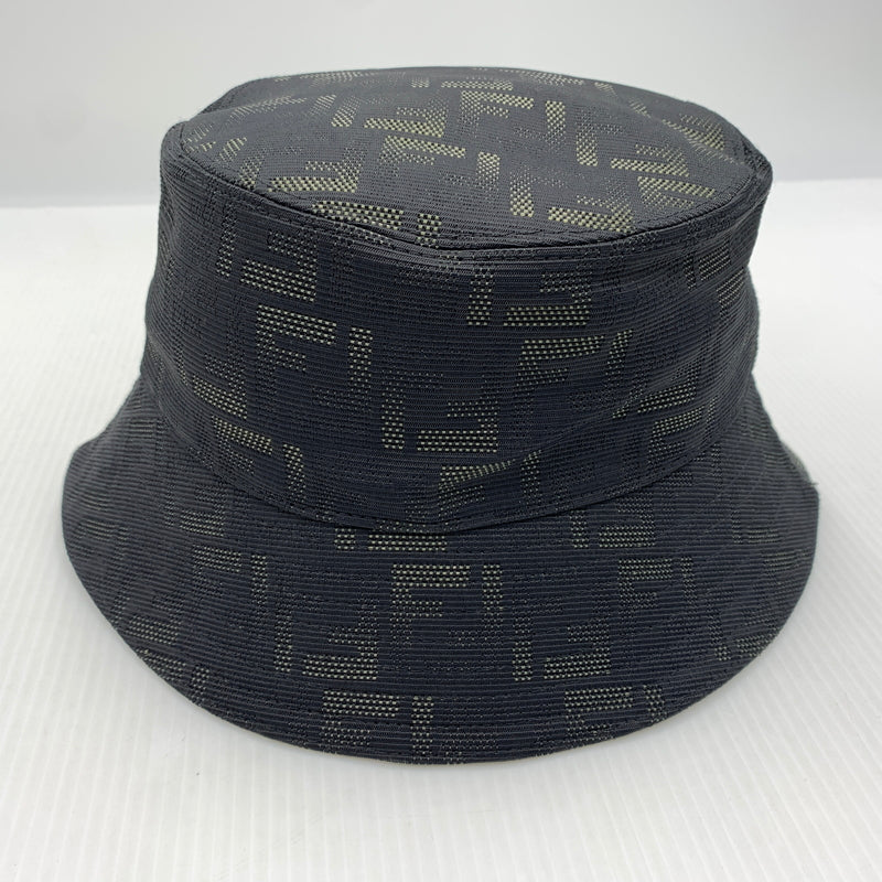 【中古品】【メンズ】 FENDI フェンディ BUCKET HAT バケット ハット ズッカ柄 帽子 183-260915-sa-18-teih サイズ：M カラー：ブラック 万代Net店