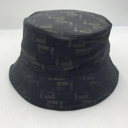 【中古品】【メンズ】 FENDI フェンディ BUCKET HAT バケット ハット ズッカ柄 帽子 183-260915-sa-18-teih サイズ：M カラー：ブラック 万代Net店