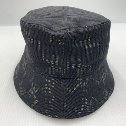 【中古品】【メンズ】 FENDI フェンディ BUCKET HAT バケット ハット ズッカ柄 帽子 183-260915-sa-18-teih サイズ：M カラー：ブラック 万代Net店