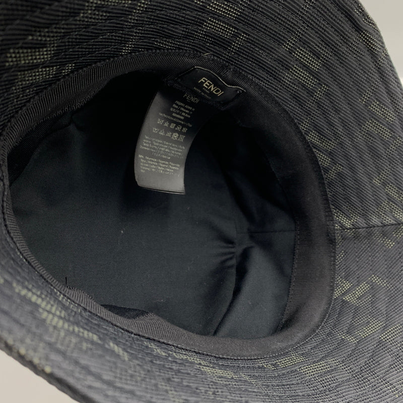 【中古品】【メンズ】 FENDI フェンディ BUCKET HAT バケット ハット ズッカ柄 帽子 183-260915-sa-18-teih サイズ：M カラー：ブラック 万代Net店