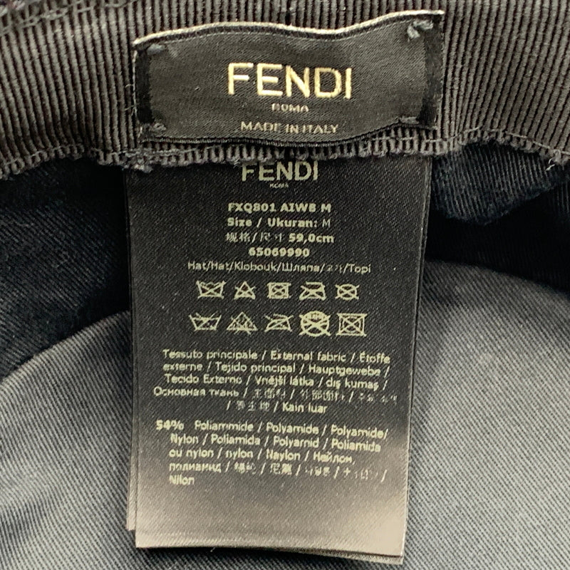 【中古品】【メンズ】 FENDI フェンディ BUCKET HAT バケット ハット ズッカ柄 帽子 183-260915-sa-18-teih サイズ：M カラー：ブラック 万代Net店