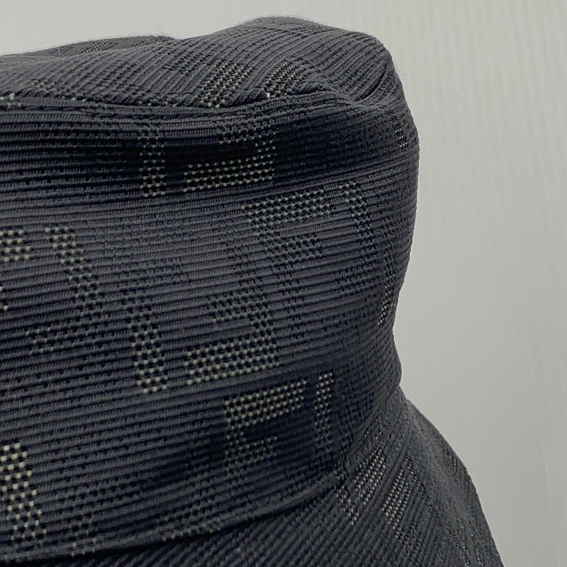 【中古品】【メンズ】 FENDI フェンディ BUCKET HAT バケット ハット ズッカ柄 帽子 183-260915-sa-18-teih サイズ：M カラー：ブラック 万代Net店