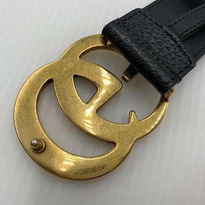 【中古品】【メンズ】 GUCCI グッチ 406831 DJ20T 80 32 493949 GGマーモント ベルト アクセサリー レザーベルト 182-260909-ko-15-teih カラー：ブラック 万代Net店