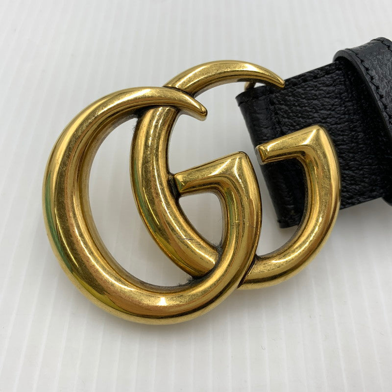【中古品】【メンズ】 GUCCI グッチ 406831 DJ20T 80 32 493949 GGマーモント ベルト アクセサリー レザーベルト 182-260909-ko-15-teih カラー：ブラック 万代Net店