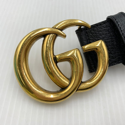【中古品】【メンズ】 GUCCI グッチ 406831 DJ20T 80 32 493949 GGマーモント ベルト アクセサリー レザーベルト 182-260909-ko-15-teih カラー：ブラック 万代Net店