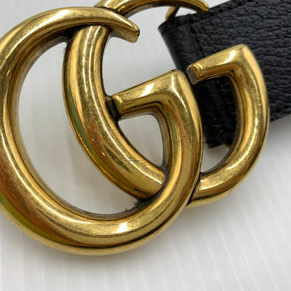【中古品】【メンズ】 GUCCI グッチ 406831 DJ20T 80 32 493949 GGマーモント ベルト アクセサリー レザーベルト 182-260909-ko-15-teih カラー：ブラック 万代Net店