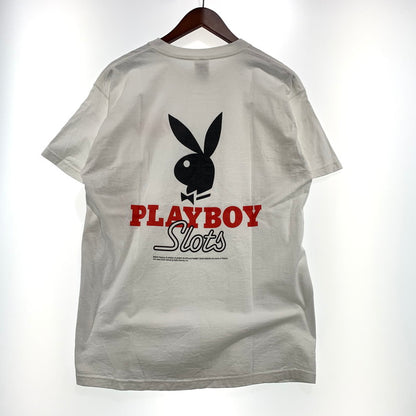【中古品】【メンズ】 Fruits Of The Loom フルーツ オブ ザ ルーム PLAY BOY SLOTS S/S TEE プレイ ボーイ スロット ショートスリーブ Tシャツ 半袖 トップス 145-260909-ko-05-teih サイズ：L カラー：ホワイト 万代Net店
